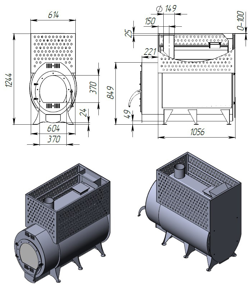 Размеры Печи Кардия Эпископ 50